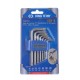 King Tony 7pc torx allenkey set short with hole T10-T40