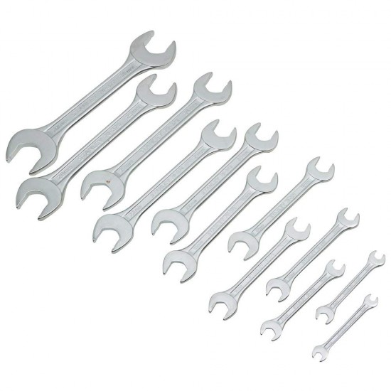 Stanley 12pc double open end spanner set 6X7-30X32mm