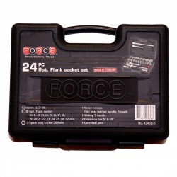 Force 24 pc 1/2" Sq. Drive Socket Set