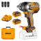 Ingco Cordless Impact Wrench 850 N-m 1/2" Sq. Drive
