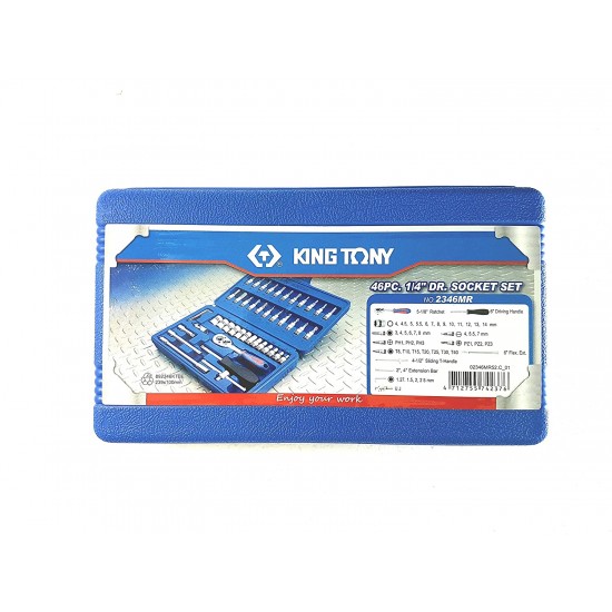 King Tony 46 pc 1/4" Sq. Drive Socket Set