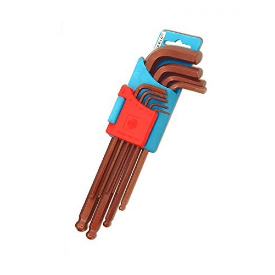 Taparia hex allenkey set long ball point 1.5-10mm