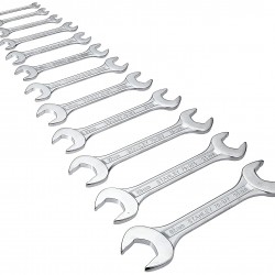 Stanley 12pc double open end spanner set 6X7-30X32mm