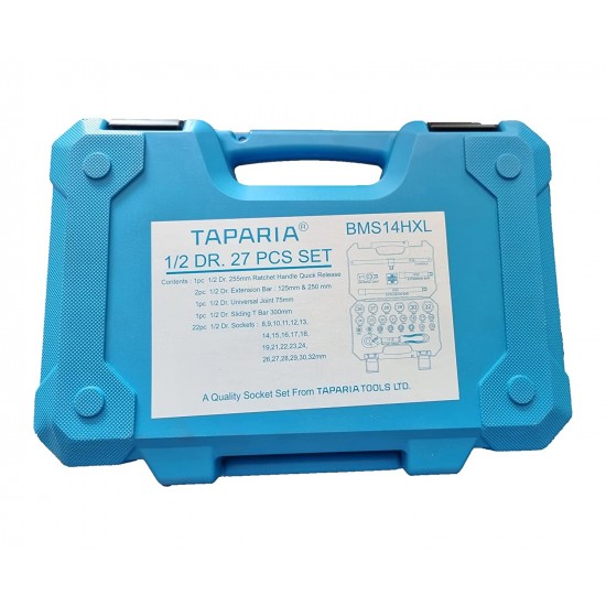 Taparia 27pc 1/2" Sq. Drive Socket Set